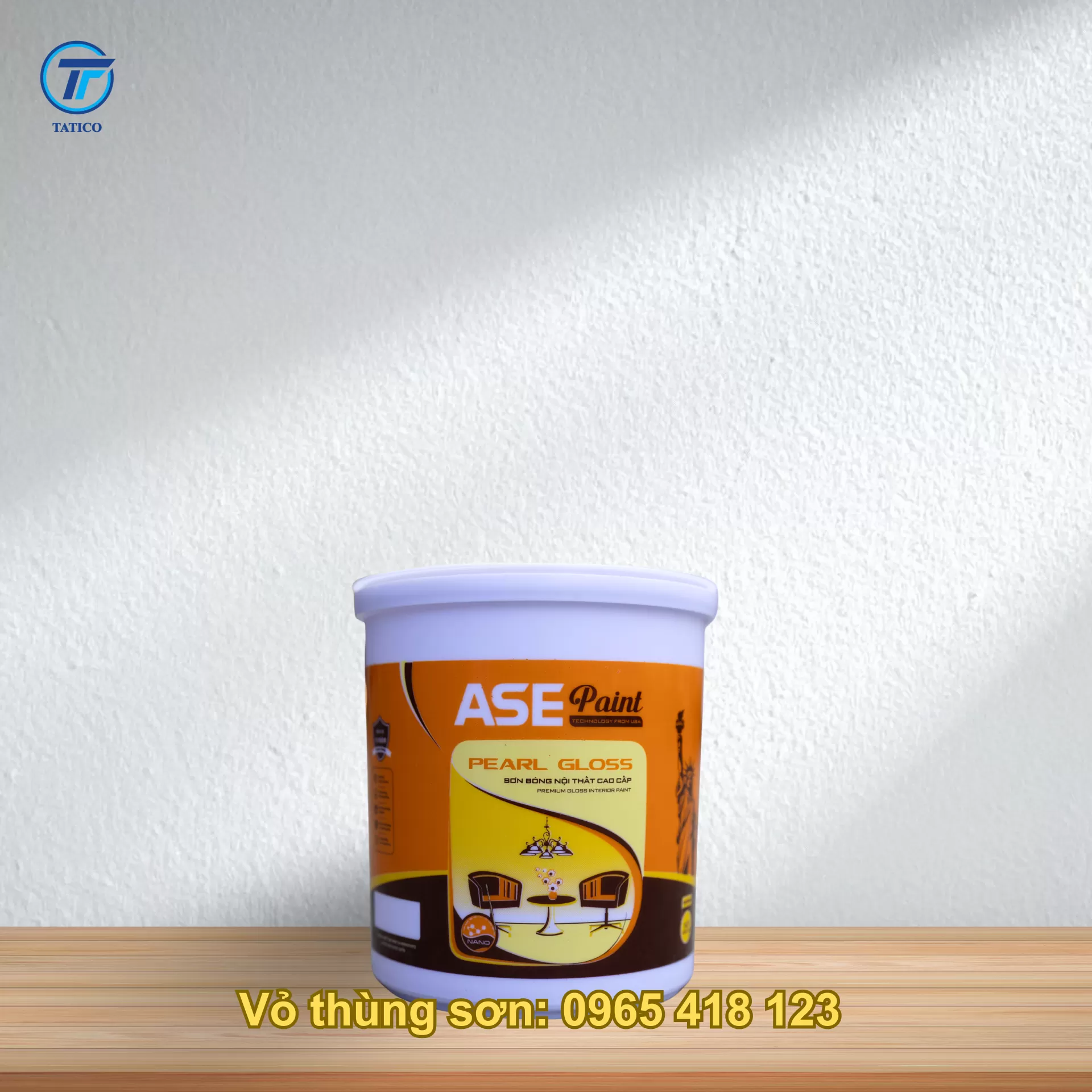 Vỏ thùng sơn 1L Tatico - in lưới